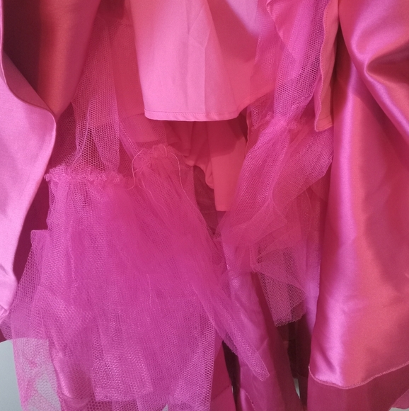 Anthropologie Hutch Sabrina Strapless V-Neck Pleated High-Low Gown Pink Size 4 - Picture 12 of 16